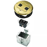 Algopix Similar Product 3 - RACO Floor Box Kit 6239ACBP Brass