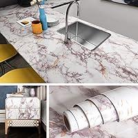 Algopix Similar Product 13 - Livelynine Marble Contact Paper Peel