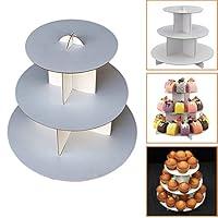 Algopix Similar Product 7 - 2 Sets 3Tier White Round 12W x 10H