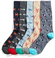 Algopix Similar Product 9 - Goodthreads Mens Patterned Socks Pack
