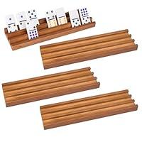 Algopix Similar Product 1 - Wooden Domino Racks Set of 4 Pcs Wood