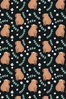 Algopix Similar Product 4 - Cute Capybara Floral Journal 6 x 9