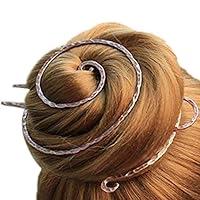 Algopix Similar Product 2 - Copper Bun Cage Hair Fork with Ceramics