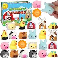 Algopix Similar Product 18 - 36 PCS Farm Animals Mochi Squishy Toys