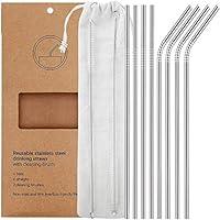 Algopix Similar Product 6 - Yihong Reusable Metal Straws, Set of 8