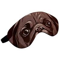 Algopix Similar Product 12 - Black Pug Sleep Mask