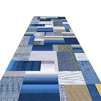 Algopix Similar Product 1 - Runner Rug with Blue Geometric