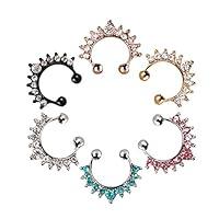 Algopix Similar Product 2 - TOFOCO COM Fake Nose Rings 4Pcs Faux