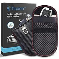 Algopix Similar Product 20 - TICONN 2PK Faraday Bag for Key Fob