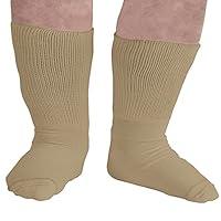 Algopix Similar Product 14 - Extra Wide Medical Sock  3 Pack  Tan