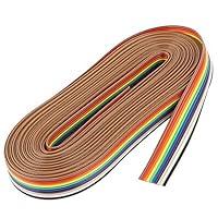 Algopix Similar Product 10 - uxcell 5M 10 Way Rainbow Color Flat
