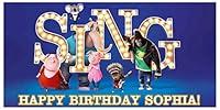 Algopix Similar Product 1 - Sing Movie Birthday Banner Personalized