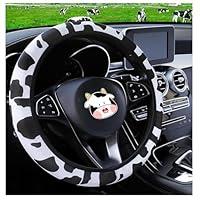 Algopix Similar Product 12 - SuperKaKa Black Cow Print Steering