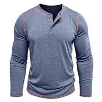 Algopix Similar Product 6 - Mens Henley Long Sleeve TShirt Casual