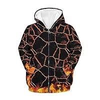 Algopix Similar Product 14 - Jekioweii Cracks Zipper Hoodie for Kids