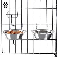 Algopix Similar Product 17 - Set of 2 StainlessSteel Dog Bowls 