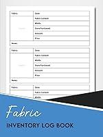 Algopix Similar Product 7 - Fabric Inventory Log Book Fabric