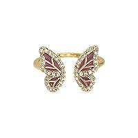 Algopix Similar Product 8 - LFKERWMG Ring Creative Butterfly Pearl