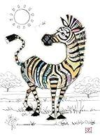 Algopix Similar Product 15 - Bug Art Blank Greeting Card - Zoe Zebra