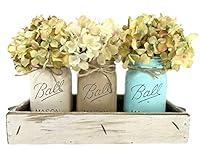 Algopix Similar Product 2 - Mason Canning JARS  Wood Antique Tray