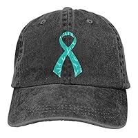 Algopix Similar Product 17 - Ovarian Cancer Awareness Cowboy Hat Cap