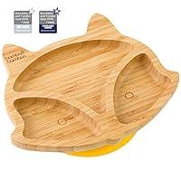 Algopix Similar Product 10 - Bamboo Baby Plate with Suction  Kids