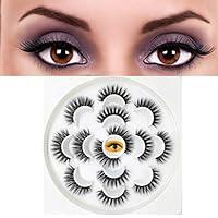 Algopix Similar Product 12 - 7 Pair 25mm 3D Mink Lashes Faux