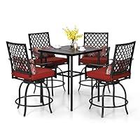 Algopix Similar Product 9 - PHI VILLA 5 Piece Patio Bar Hight