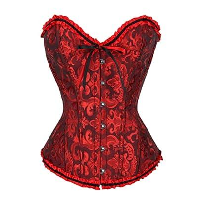 Youloveit Women's Waist Trainer Corset for Everyday Wear Steel Boned Tummy  Control Body Shaper with Adjustable Hooks