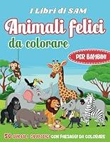 Algopix Similar Product 3 - Animali Felici da Colorare per Bambini