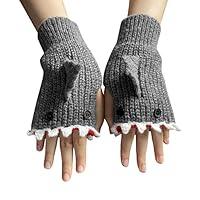 Algopix Similar Product 12 - MOMFEI Womens Handmade Gray Knitted