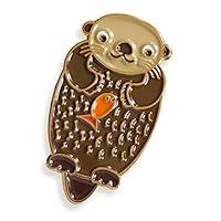 Algopix Similar Product 1 - Night Owl Paper Goods Otter Enamel Pin