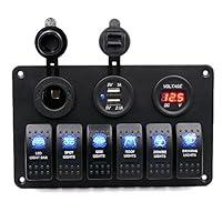 Algopix Similar Product 10 - BlueFire 6 Gang Rocker Switch Panel for