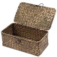 Algopix Similar Product 9 - Small Wicker Basket with Lid Natural