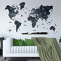 Algopix Similar Product 1 - Wood World Map Wall Art Large Wall