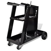 Algopix Similar Product 16 - Welding Cart Black with 3 Shelves