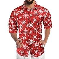 Algopix Similar Product 17 - Christmas Shirt for Men Slim Fit Casual