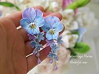 Algopix Similar Product 8 - pansy earrings Earrings with flower