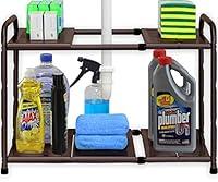 Algopix Similar Product 7 - Under Sink 2 Tier Expandable Shelf