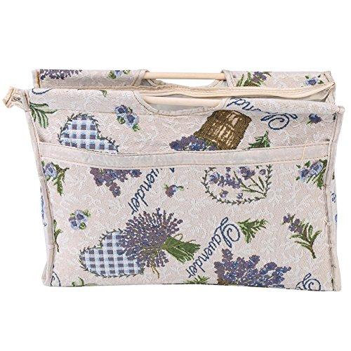 Wood Handles Knitting Bag Lightweight Exquisite Knitting Organizer