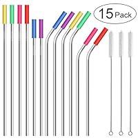 Algopix Similar Product 17 - Metal Straws Stainless Steel StrawsSet