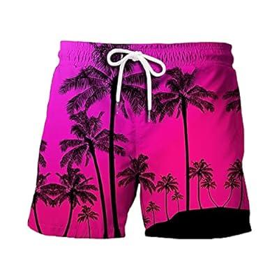 Best Deal for Men's Swimwear 7 inch Inseam Mens Bathing Suits Flamingo