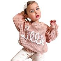 Algopix Similar Product 9 - ROSLILY Personalized Baby Name Sweater