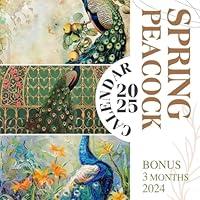 Algopix Similar Product 7 - Spring Peacock Calendar 2025 15 Months