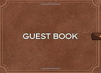 Algopix Similar Product 20 - Guest Book Modern Leather Guest Book