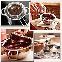 Stainless Steel Double Boiler Pot for Melting Chocolate, Candy and Candle  Making (18/8 Steel, 2 Cup Capacity, 480ML)