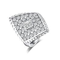Algopix Similar Product 11 - YAZILIND Platinum Plated Rings White