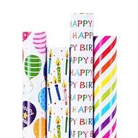 Algopix Similar Product 18 - PlandRichW Birthday Wrapping Paper 4