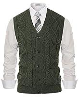 Algopix Similar Product 4 - Mens Casual Cable Knitted Sweater Vest