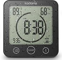 Algopix Similar Product 15 - KADAMS Shower Clock Waterproof Bathroom